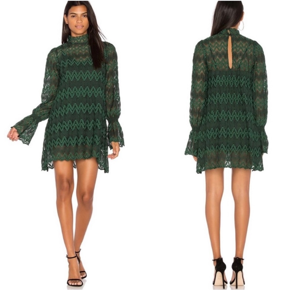 Emerald green, free people dress